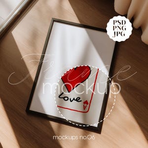 Mockup zwarte lijstvloer — Photoshop PSD slim object, houten vloer plat gelegd, liggende posterweergave, digitale download, png jpg