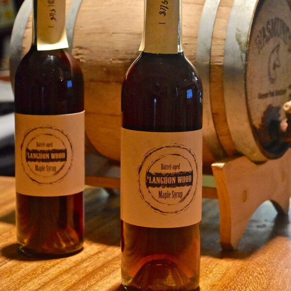 2 Bottles of Barrel Aged Maple Syrup
