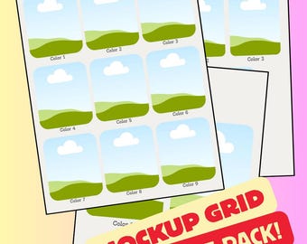 Canva Color Chart Template Pack | Product Display Grid | Etsy Listing Image for Hoodies, T-Shirts, POD & Ecommerce Sellers