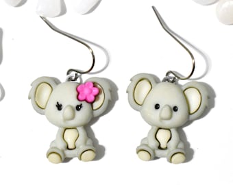 Koala Bear Earrings - Mismatched Boy and Girl - CE355