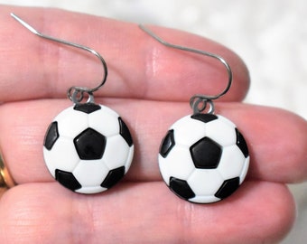 Soccer Ball Earrings - Gift for Soccer Lover! - CE418
