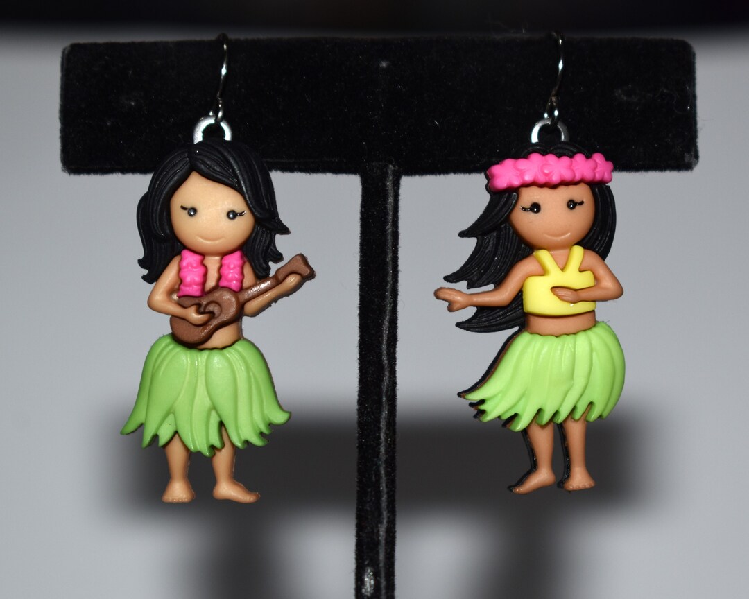 Hula Girl Earrings, Hula Dancer Earrings, Aloha Earrings, Hawaii