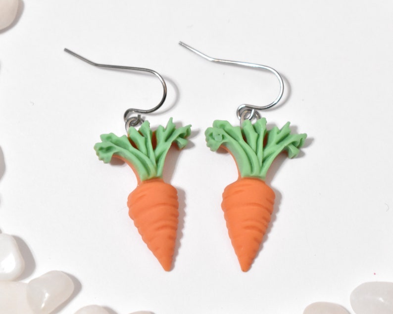 Enamel Carrot Post Earrings