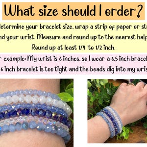 Bracelet extensible en cristal de 6 mm, bracelet de perles de cristal scintillant, bracelet à l'unité ou par lot personnalisé, bracelet empilable, bracelet élastique, SB80 image 8