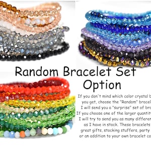 4mm Crystal Stretch Bracelet, Sparkly Crystal Beaded Bracelet, Buy Single Bracelet or Custom Set, Stackable Bracelet, Elastic Bracelet, SB61 image 6