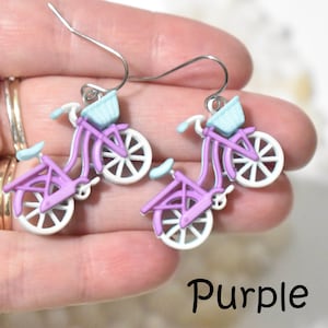 Bicycle Earrings, Bike Earrings, Biker Earrings, Bicycle Jewelry, Bike Jewelry, Biker Jewelry, Vehicle Earrings, Cyclist Earrings, CE622