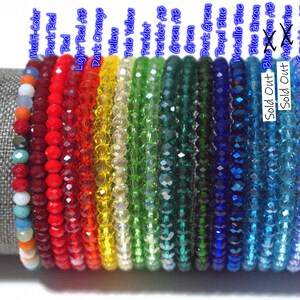 4mm Crystal Stretch Bracelet, Sparkly Crystal Beaded Bracelet, Buy Single Bracelet or Custom Set, Stackable Bracelet, Elastic Bracelet, SB61 image 2