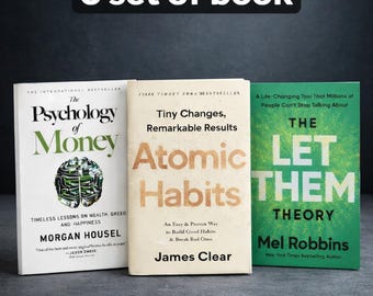 3 Book Set: Atomic Habits, Psychology of Money & Let Them Theory – Self Growth Bundle