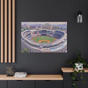 Yankee Stadium Painting Matte Canvas, Stretched 1.25" | Chicago Cubs Daytime Art