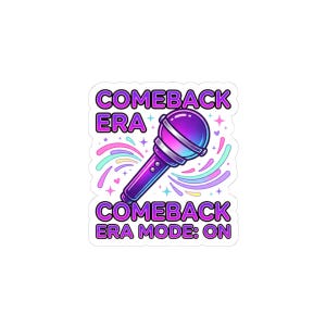 Comeback Era Microphone Sticker | K-pop comeback, purple era state