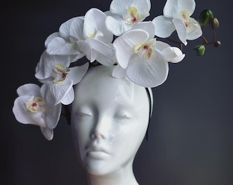ORCHIDEE FASCINATOR - WEISS
