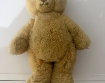 Oso de peluche Steiff Petsy vintage 0233/28 – Rubio, articulado, de colección de los años 80, con etiqueta en la oreja y botón.