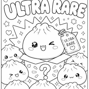 Ultra Rare Dumpling Coloring Sheet