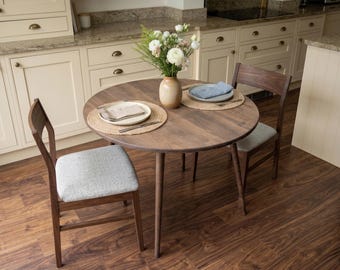Massief houten eettafel, handgemaakte keukentafel, moderne boerderij eettafel, aangepast formaat houten tafel, rustieke minimale eetkamertafel