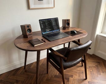 Escritorio de pie de madera maciza, escritorio para ordenador de oficina en casa, escritorio ajustable para sentarse o estar de pie, escritorio de madera de roble, escritorio moderno y minimalista para el hogar.