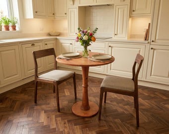 Massief houten eettafel, handgemaakte keukentafel, moderne rustieke eetkamertafel, boerderij eettafel, aangepast formaat houten tafel, minimaal