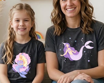 Comfort Colors® Mermaid Birthday T-shirt: Summer Birthday Party Family Shirts, Matching Aquarium Party Animal Birthday Tee - Octopus Shark