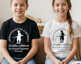 Descendant of a Patriot T-Shirts: 250th USA Anniversary Shirt, 4th of July Independence Day Tee, 1776–2026 Historic American Heritage Gifts