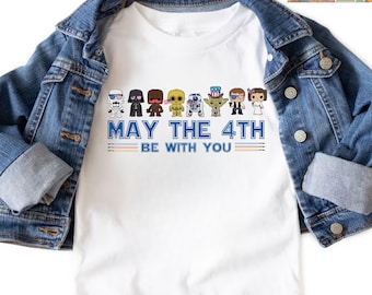 May The 4th Be With You T-shirt: Star Wars Fan Independence Day Tee, Disney Vacation Shirt, Galaxy War Fourth of July Outfit