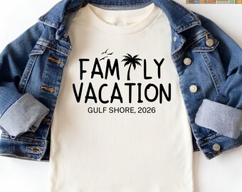 Custom Family Vacation T-Shirt: Summer Vacation Shirts, Matching Family Tees, Beach Vacation Family Matching Shirts, Beach Vibes Shirt