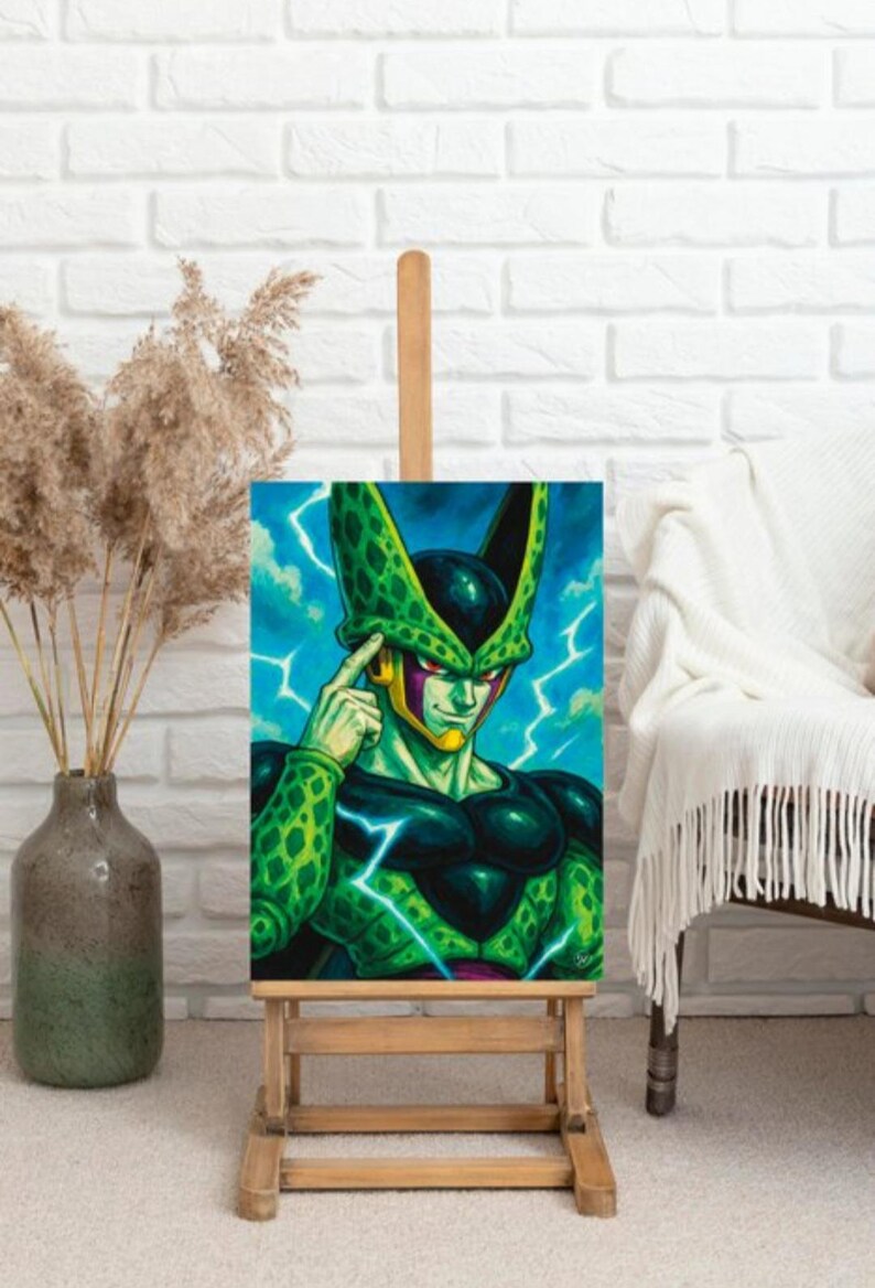 Dragon Ball Inspired Cell Art Print Limited Edition Signed Poster Anime ...