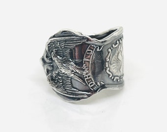 Anello a cucchiaio dello stato americano dell'Ohio "Eagle Series"