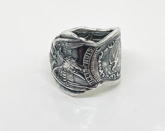 Illinois U.S. State spoon ring "Eagle Series"