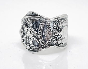 New Jersey U.S. State spoon ring "Eagle Series"