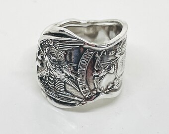 New York U.S. State spoon ring "Eagle Series"
