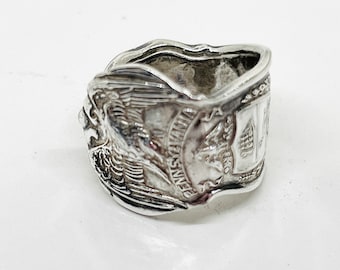 Pennsylvania U.S. State spoon ring "Eagle Series"