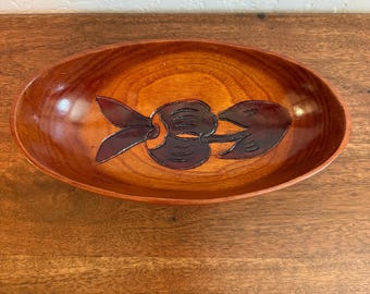 Haitian hand carved wood bowl