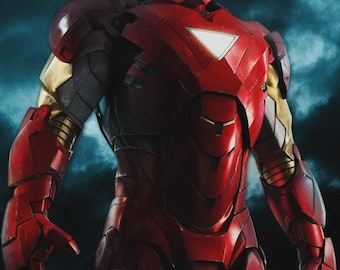 Iron Man Mark VI Inspired Armor Pieces, Chest Plate, Shoulders, Back Plate, 3D Printed Cosplay Prop, Raw Print, Custom Order
