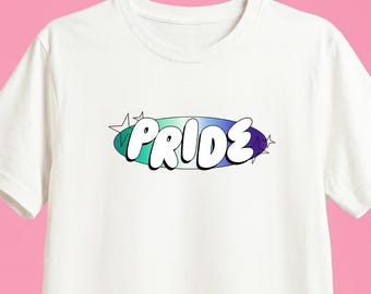 Gay Pride T-Shirt – MLM Pride Flag Shirt, Minimal Pride Tee, Gay Men Rainbow Shirt, Subtle LGBTQ Clothing, Queer Aesthetic Top