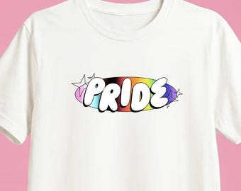 Pride T-Shirt – Minimal LGBTQ Tee, Subtle Rainbow Graphic Shirt, Queer Pride Top, Soft Aesthetic Gay Clothing, Unisex Gift