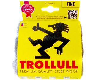 Trollull Steel Wool DIY Pack (Pack of 3), Fine/Medium/Coarse