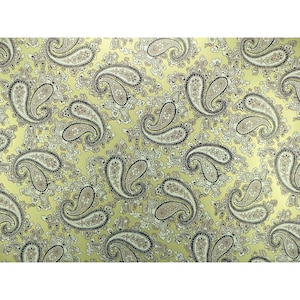 Luthitec Black and White Paisley Paper Guitar Body Decal - 420x295mm Champagne Gold Back