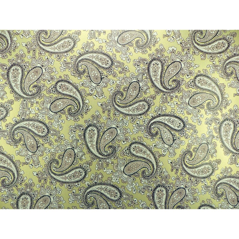 Luthitec Black and White Paisley Paper Guitar Body Decal - 420x295mm Champagne Gold Back