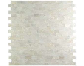 Incudo White Gapless Mother of Pearl Tiles