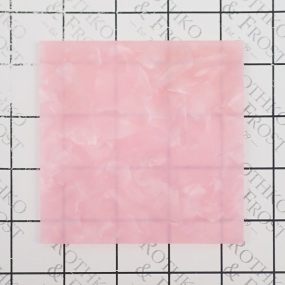 Baby Pink Translucent Acrylic Sheet 3mm in A5, A4, A3 and 100mm to 600mm  Sheets