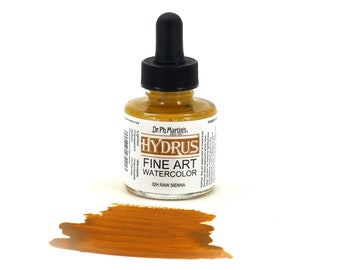 Dr Ph Martin's Raw Sienna Hydrus Fine Art Watercolour - 1.0oz