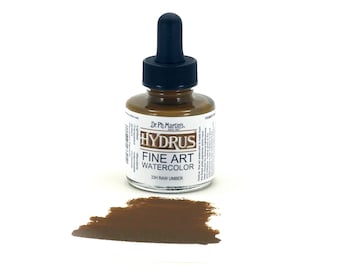 Dr Ph Martin's Raw Umber Hydrus Fine Art Watercolour - 1.0oz