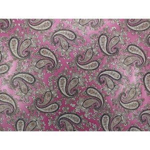 Luthitec Black and White Paisley Paper Guitar Body Decal - 420x295mm Pink Backed