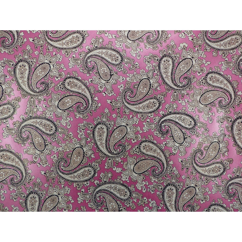 Luthitec Black and White Paisley Paper Guitar Body Decal - 420x295mm Pink Backed