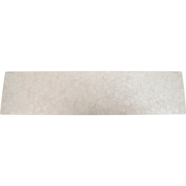 White Large Pattern Pearloid Cellulose Acetate Sheet, 4mm Thick