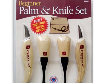 Conjunto de faca e palma para iniciantes Flexcut KN600