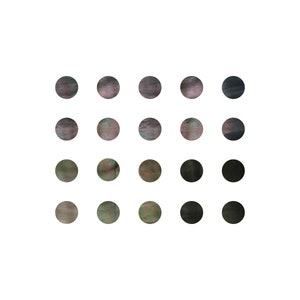 Incudo Black Mother of Pearl Discs for Inlay and Jewellery Making, Pack of 20