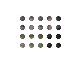 Incudo Black Mother of Pearl Dot Inlays - Pack of 20