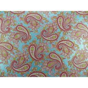 Türkisfarbenes Pink-Paisley-Papier-Gitarren-Abziehbild - 420 x 295 mm Bild 3
