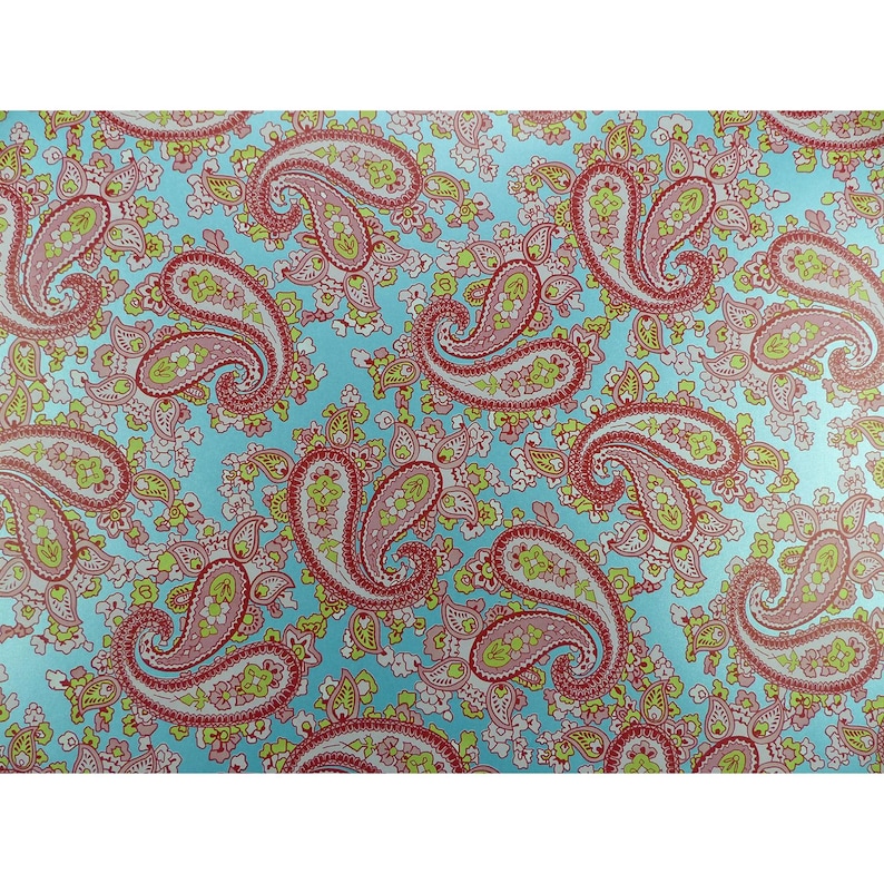 Türkisfarbenes Pink-Paisley-Papier-Gitarren-Abziehbild - 420 x 295 mm Bild 3