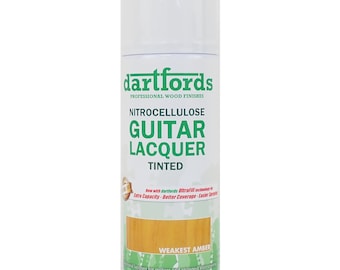 dartfords Weakest Amber Nitrocellulose Guitar Lacquer 400ml Aerosol